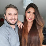 happy couple with asian wife